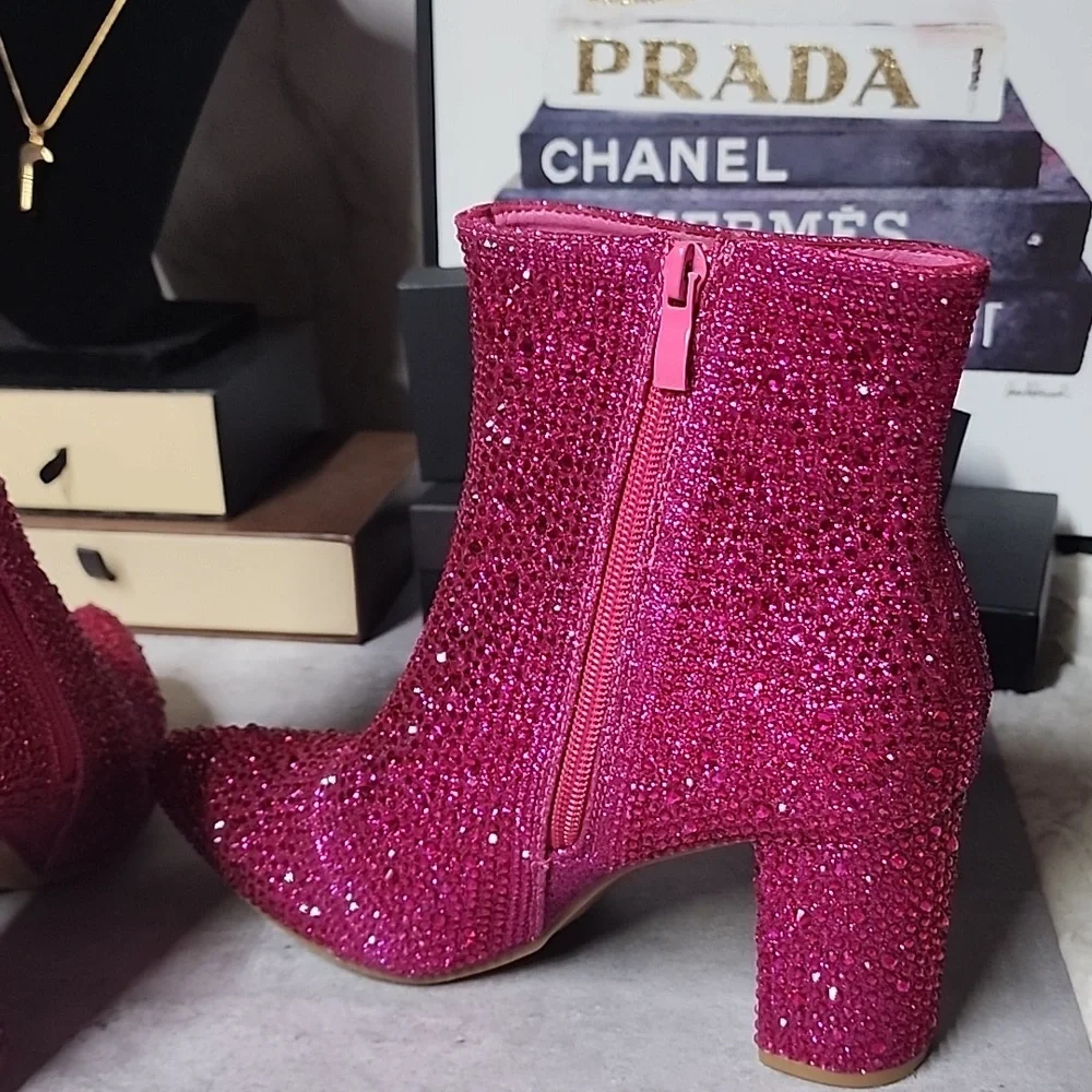 Forever brand rhinestone booties - Picture 5 of 7